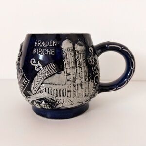 Vintage German Beer Stein Mug – Frauenkirche Munich Hofbrau Haus Stoneware